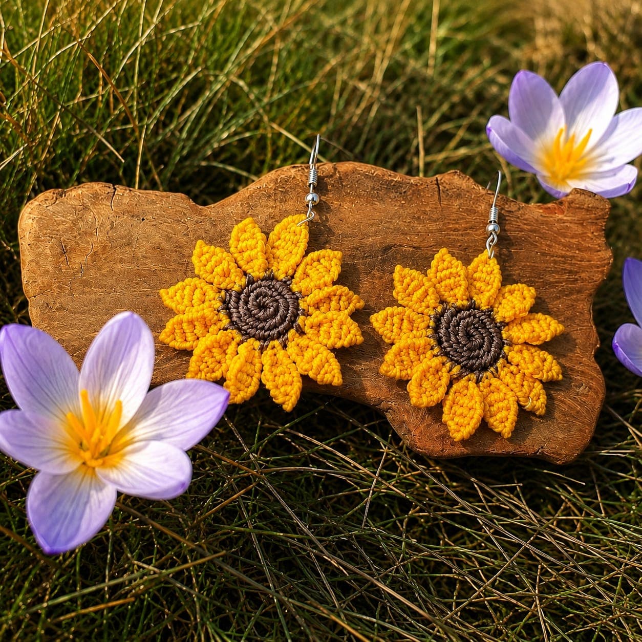Pendientes Girasol